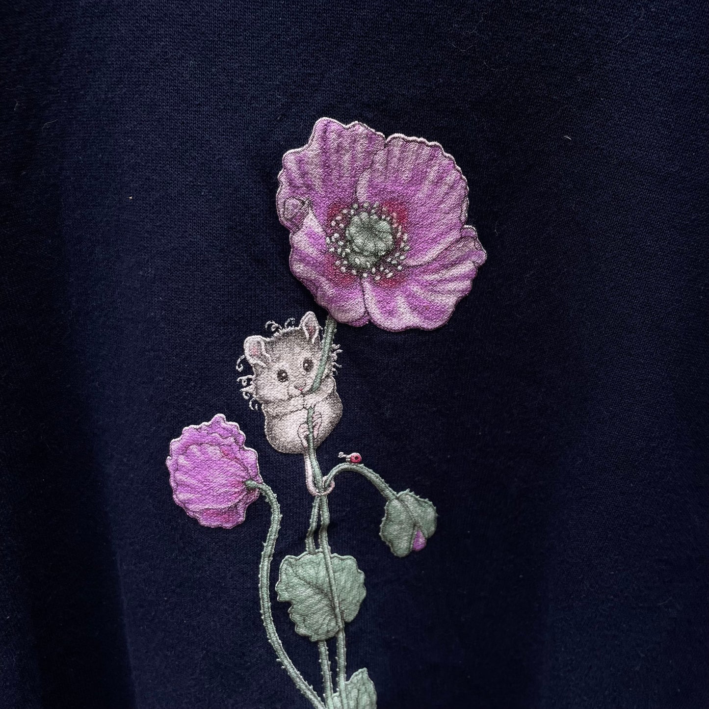 Vintage Flower Navy Sweatshirt