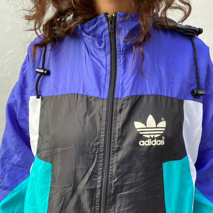 Blue/Black Adidas Windbreaker