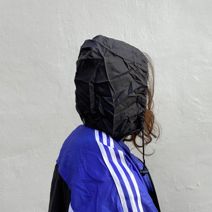 Blue/Black Adidas Windbreaker hood