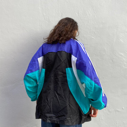 Blue/Black Adidas Windbreaker back