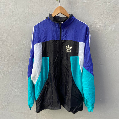 Blue/Black Adidas Windbreaker