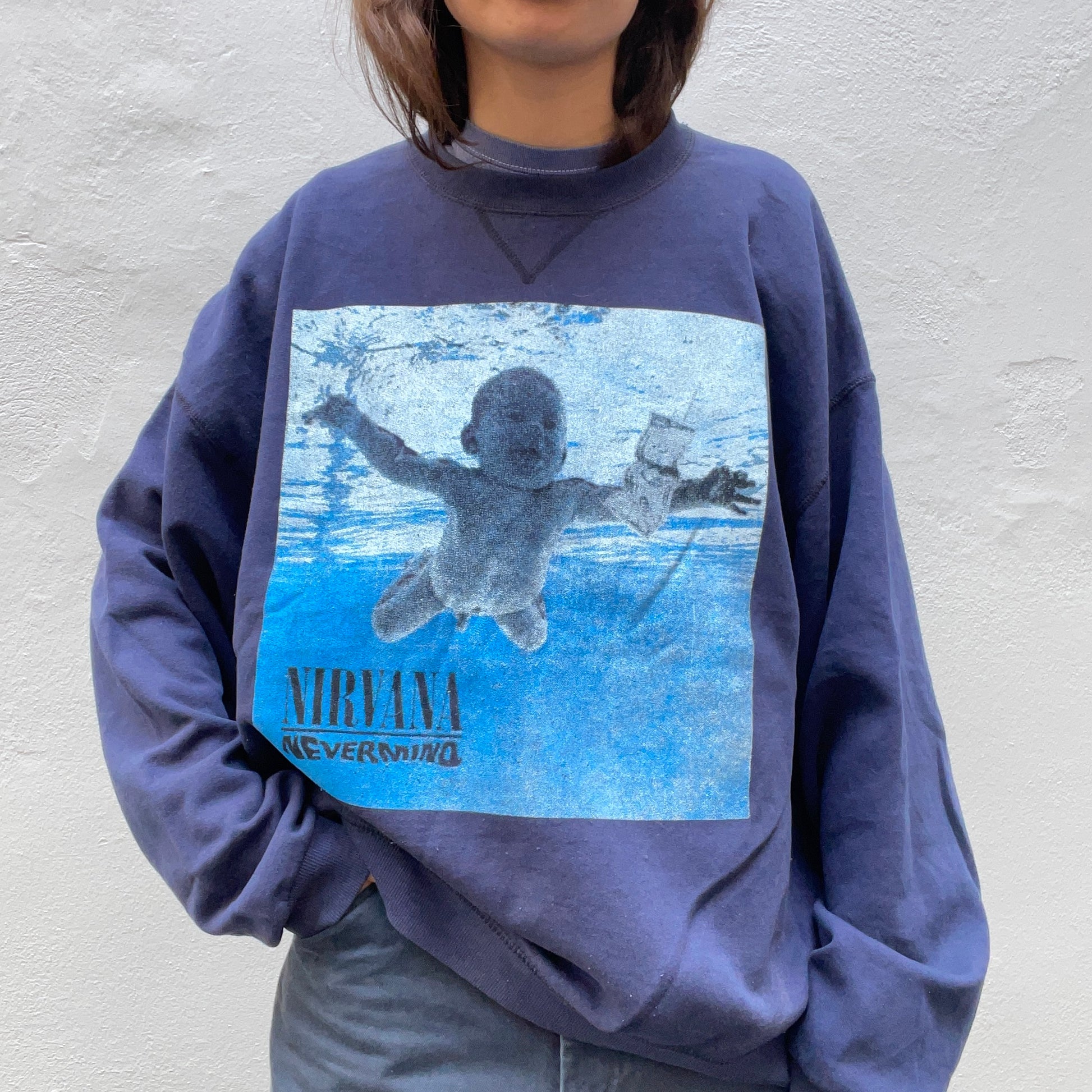 Nirvana Navy Sweatshirt front