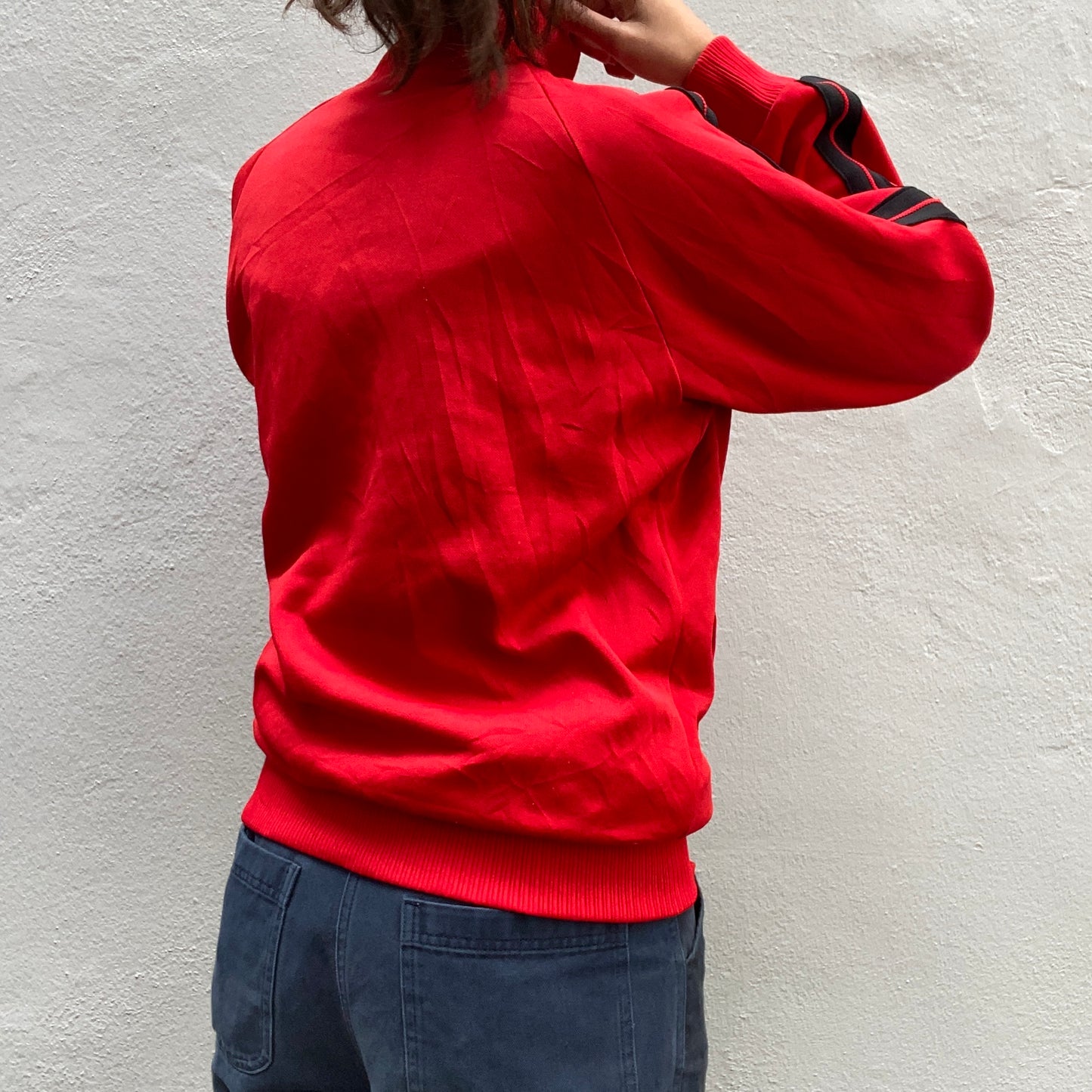 80s Red Asics Track Suit back