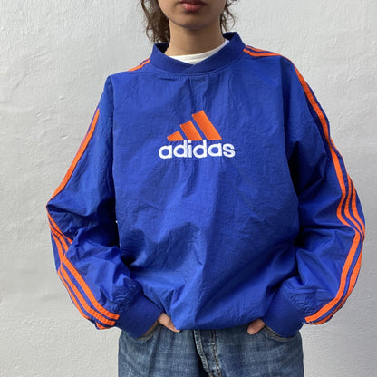 Adidas Blue/Orange Windbreaker front