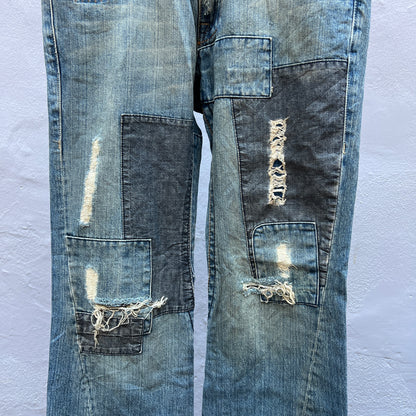 True Religion Bootcut Pants - Patchwork