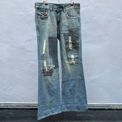 True Religion Bootcut Pants - Patchwork