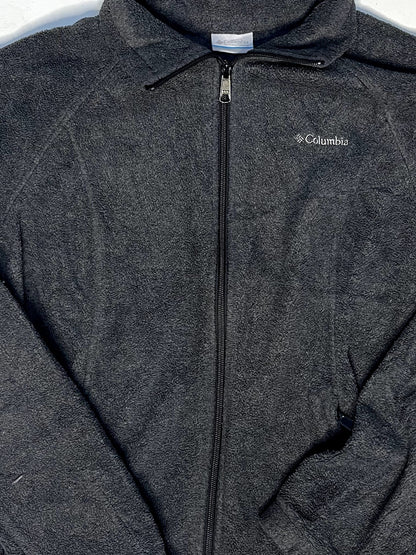 Vintage Columbia Gray Full-zip Fleece Jacket