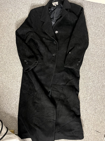 Vintage Larry Levine Black Cashmere, Lambswool Coat