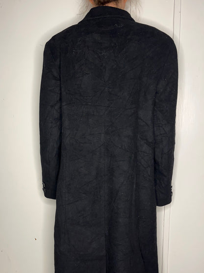 Vintage Larry Levine Black Cashmere, Lambswool Coat